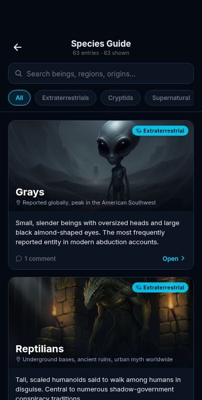 Species & Beings Guide